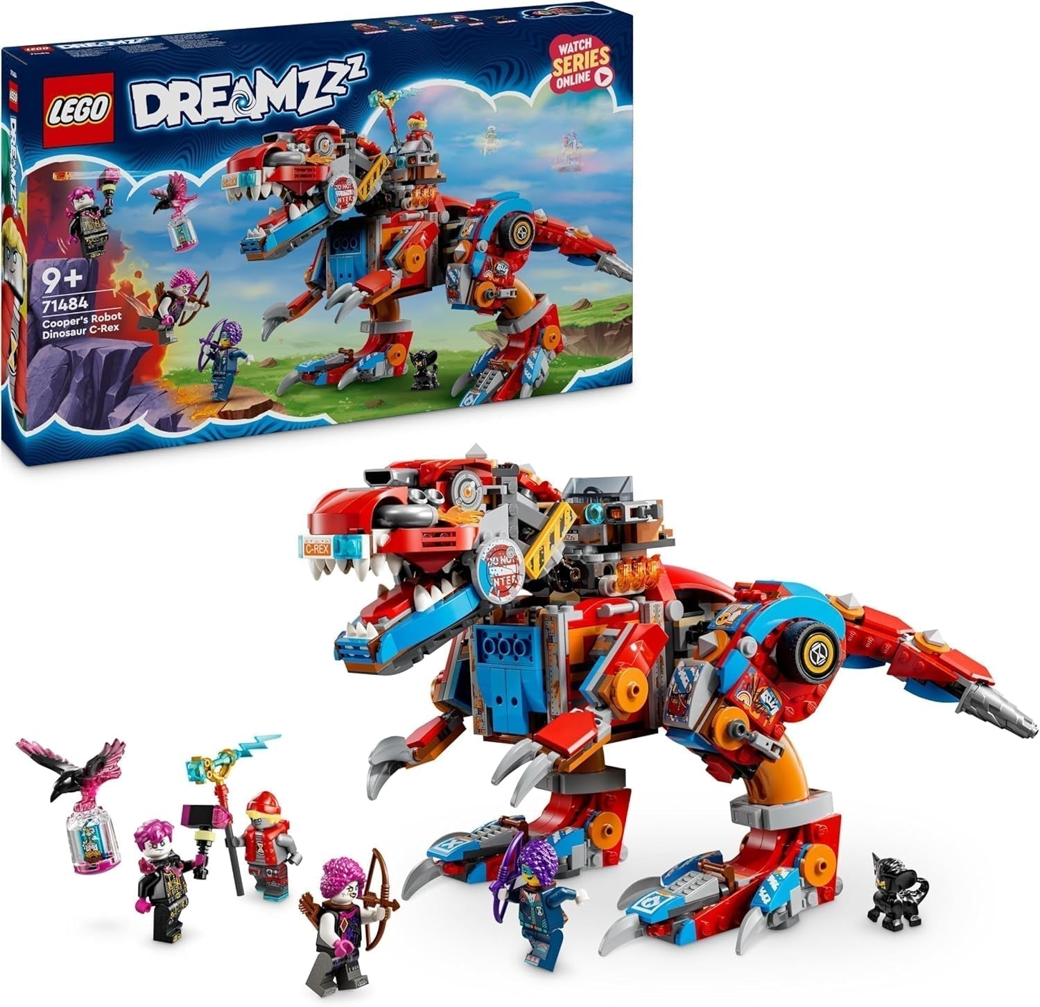 LEGO Dreamzzz 2-in-1 Coopers Dino-Mech C-Rex speelgoed Pterodactyl T.Rex actiefiguur voor jongens en meisjes Creatieve speelgoedavonturenset Cadeau voor 9 jaar oud 71484 Bouwsets Beuche in LEGO-Store Standaardtitel