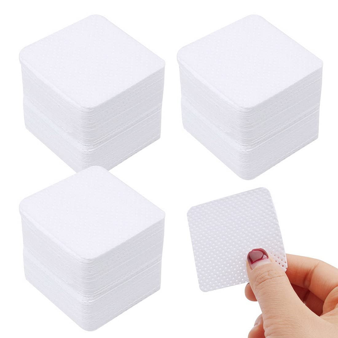 300 Stück Nagellackentferner Pads, Fusselfreie Nägel Wattepads Für Nägel Nagellackentferner Pluisvrije nageldoekjes Cleaner Gelnägel - Rosa