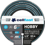 CELLFAST tuinslang 6-laags waterslang dubbel gevlochten stof irrigatieslang UV-bestendig anti-algen flexibele slang 32 bar 1 inch 25 meter hobby