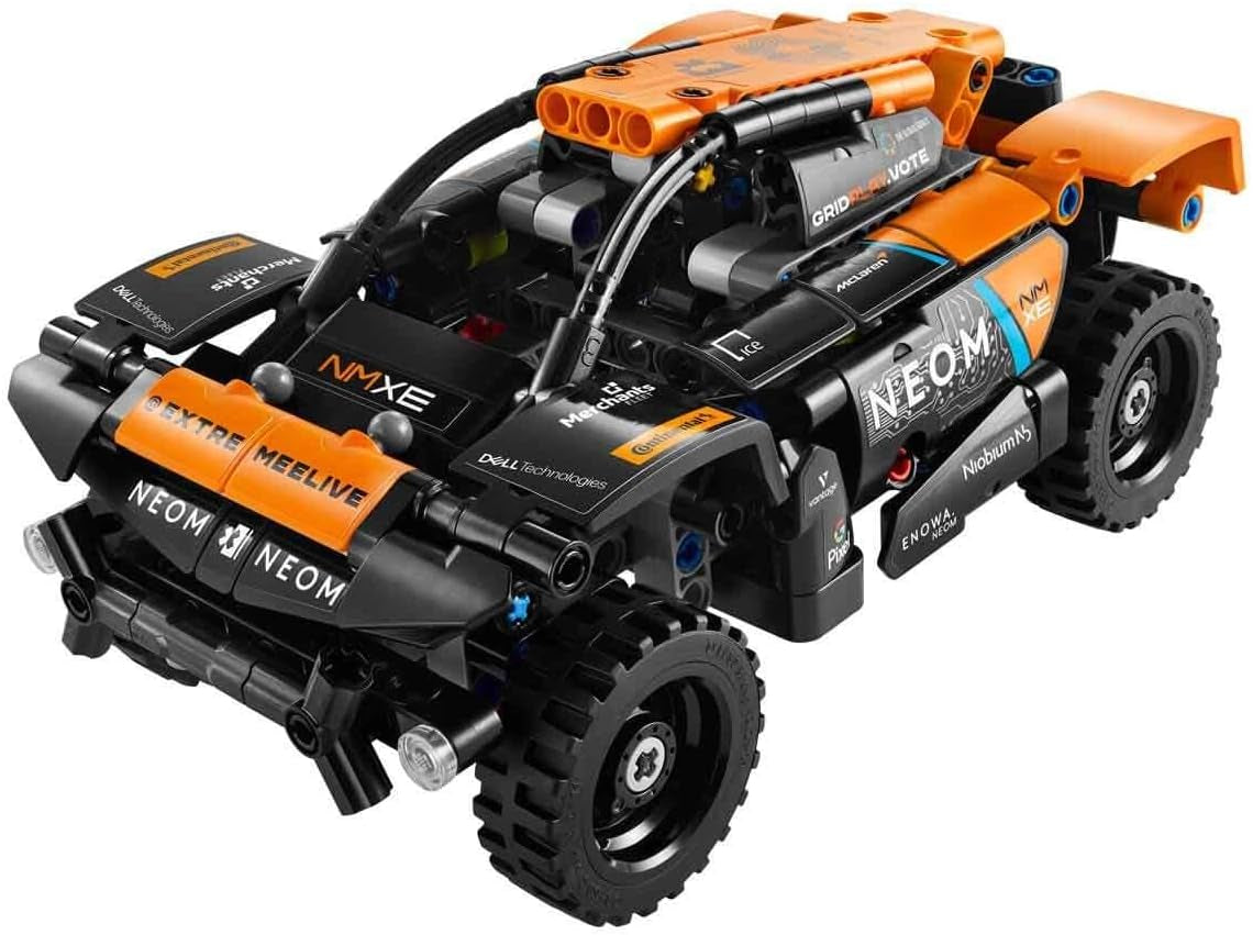 LEGO Technic NEOM McLaren Extreme E racewagenset, motorspeelgoed voor kinderen, bouwbare windwagen, technisch cadeau voor jongens en meisjes vanaf 7 jaar 42166 Bouwsets Besuche in LEGO-Store