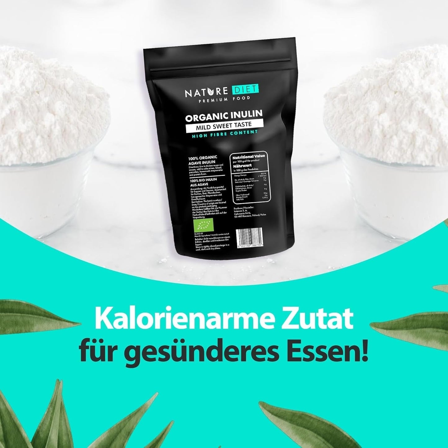 Nature Diet - Bio-inuline 1 kg | Aus Agave | Natürliches Präbiotikum Zoetstoffen Naty Shop