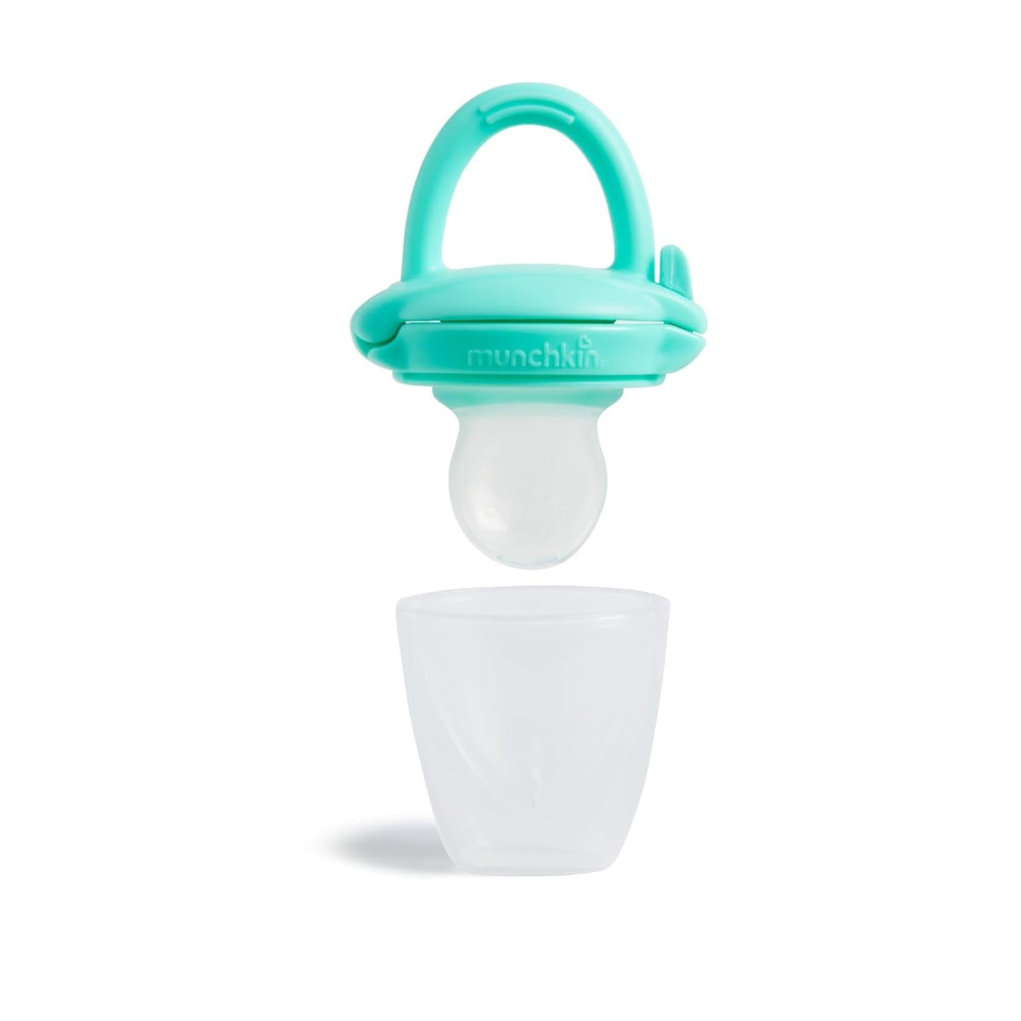 Munchkin Baby Siliconen Voedseldispenser | Ideaal voor onderweg – siliconen zakjes voor diepvriesproducten | Zelfvoedende voedseldispenser | Speenvoeder | BPA-vrij | Vanaf 4 maanden+ | Pak van 2 | Blauw en Groen