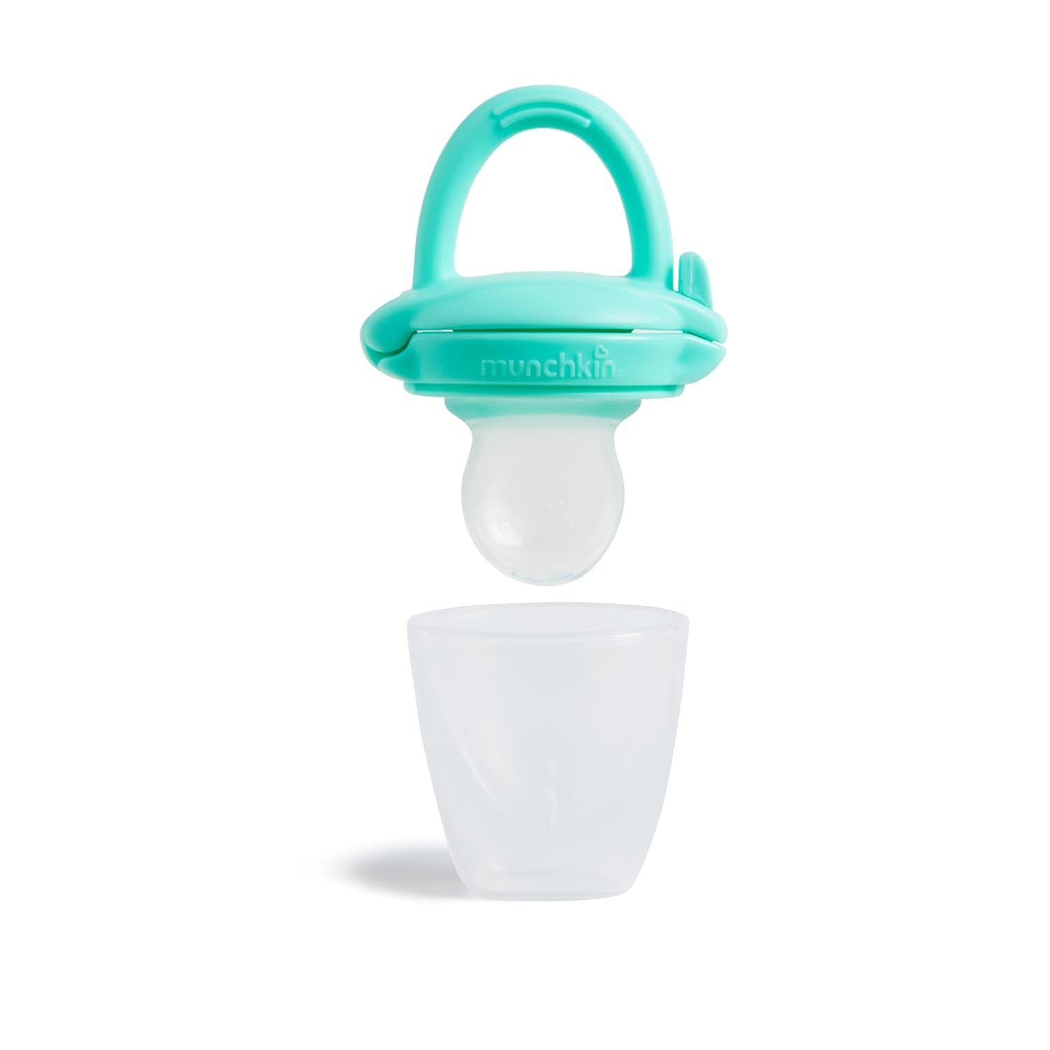 Munchkin Baby Siliconen Voedseldispenser | Ideaal voor onderweg – siliconen zakjes voor diepvriesproducten | Zelfvoedende voedseldispenser | Speenvoeder | BPA-vrij | Vanaf 4 maanden+ | Pak van 2 | Blauw en Groen