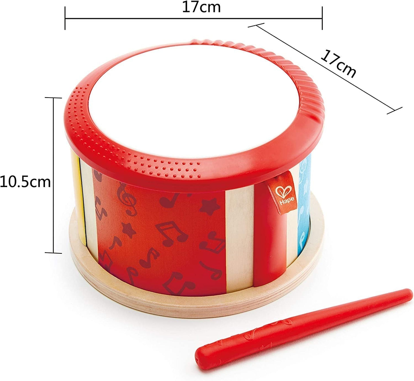 Hape dubbelzijdige houten trommel | muzikaal speelgoed voor kleine kinderen Jucarii Bebe Naty Shop