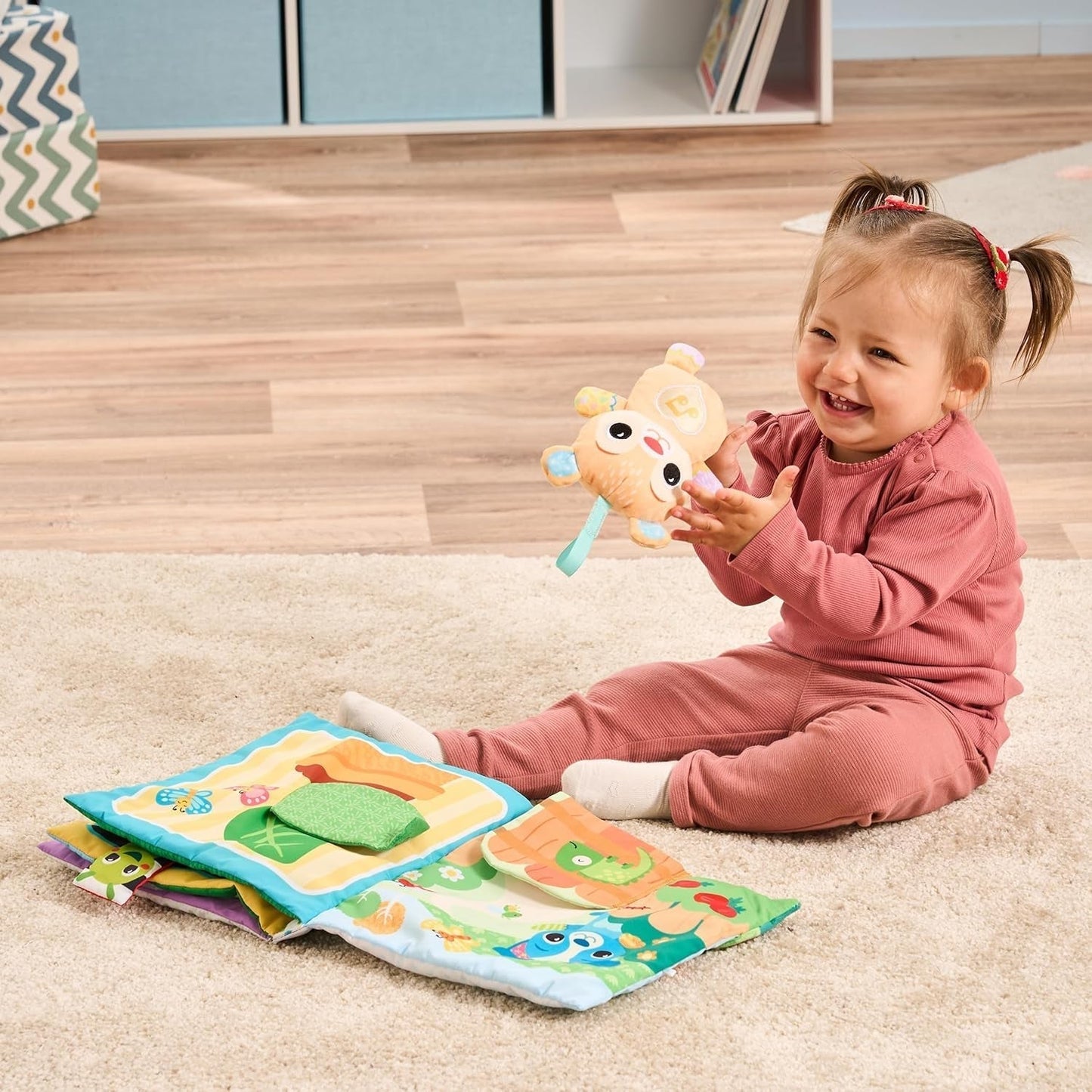 VTech Baby Mijn grote pluchen boek - Tast- en voelboek/boek met muziek en geluiden - Stoffen boek met bewegende elementen - Speelgoed voor motorische en sensorische vaardigheden - Voor baby's en kinderen van 3-24 maanden Bebe Naty Shop Speelgoed
