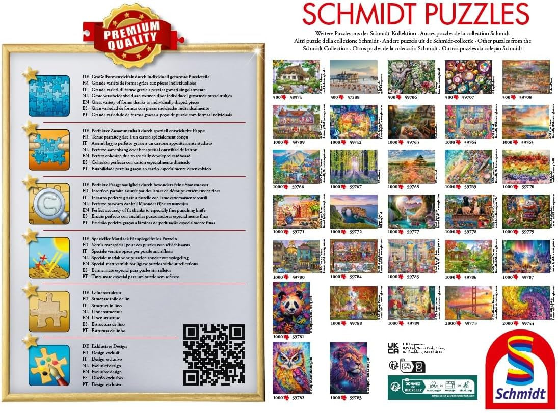 Schmidt Spiele 59794 Tuinhuis in de wijngaarden, puzzel 1000 stukjes Puzzel Naty Shop