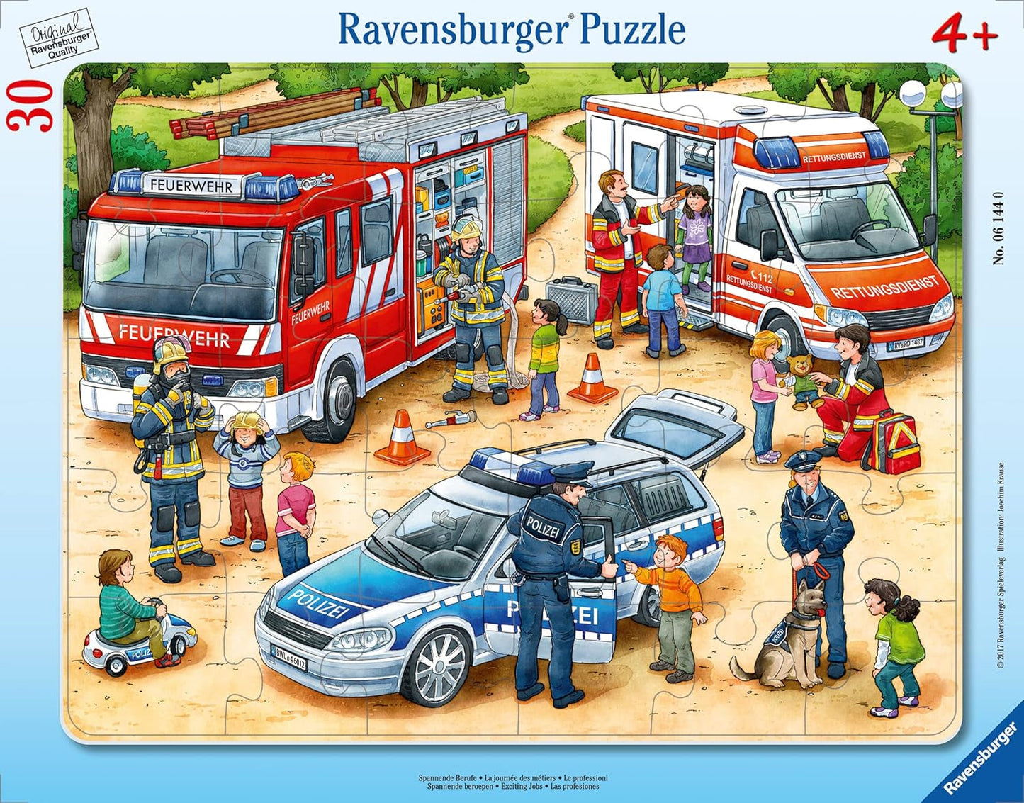Ravensburger kinderpuzzel - 06144 Interessante beroepen - Lijstpuzzel voor kinderen vanaf 4 jaar met 30 stukjes Puzzel Naty Shop Teal/Turkoois