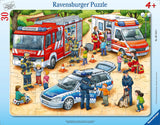 Ravensburger kinderpuzzel - 06144 Interessante beroepen - Lijstpuzzel voor kinderen vanaf 4 jaar met 30 stukjes Puzzel Naty Shop Teal/Turkoois