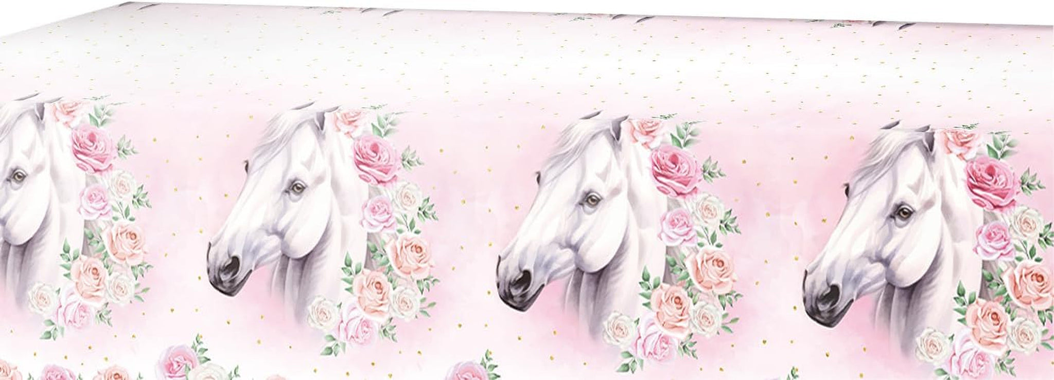51-delige feestset roze paard papieren borden kopjes servetten kinderen meisjes jongens verjaardag paard tafeldecoratie
