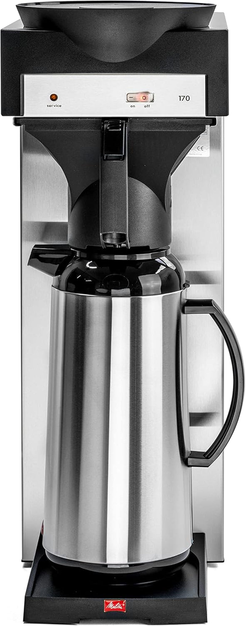 Professionele espressomachine met filter 170 MT, geïsoleerde karaf voor opslag