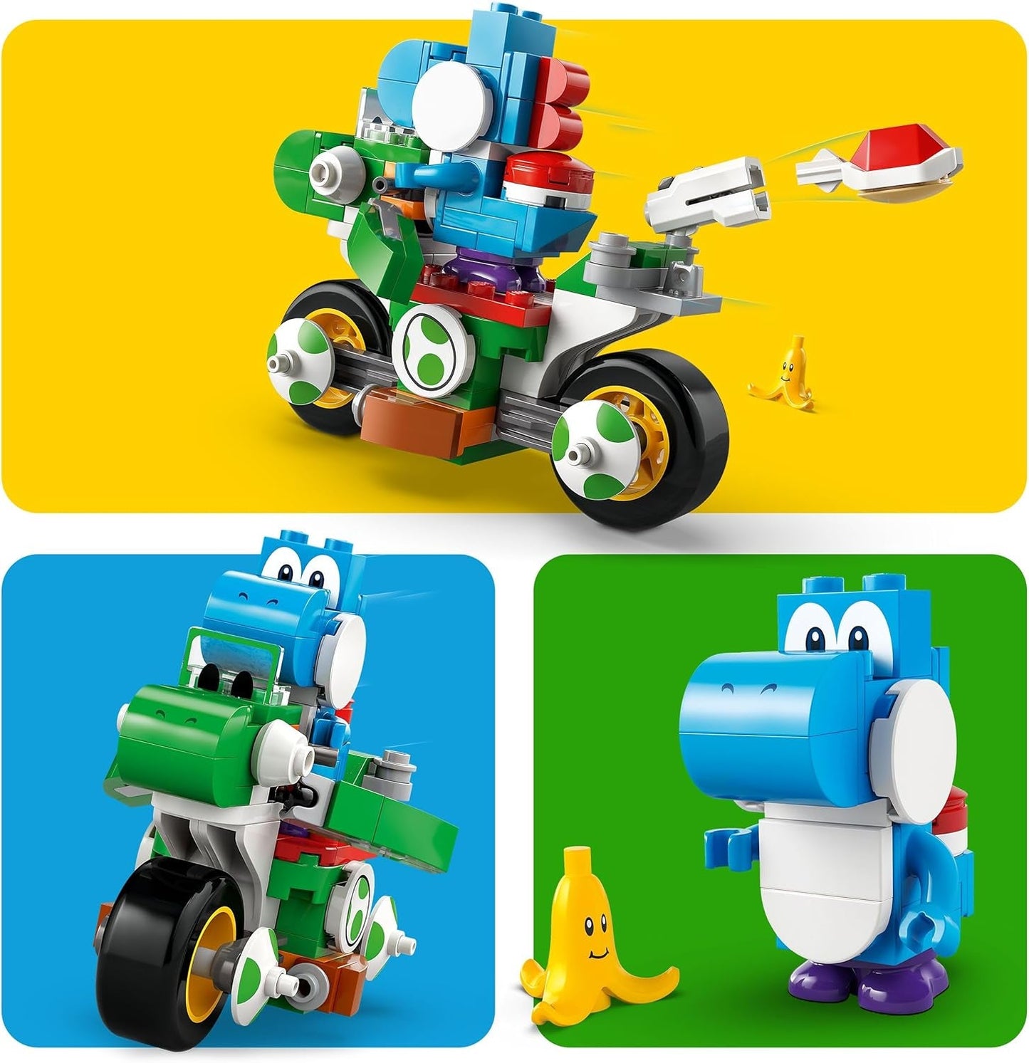 LEGO Super Mario: Mario Kart - Yoshi Bike, Nintendo Adventure Collectible Set, Cadeau voor kinderen, jongens, meisjes en gamers vanaf 7 jaar, Yoshi Figure Collection Set 72031 Bouwsets Besuche in LEGO-Store