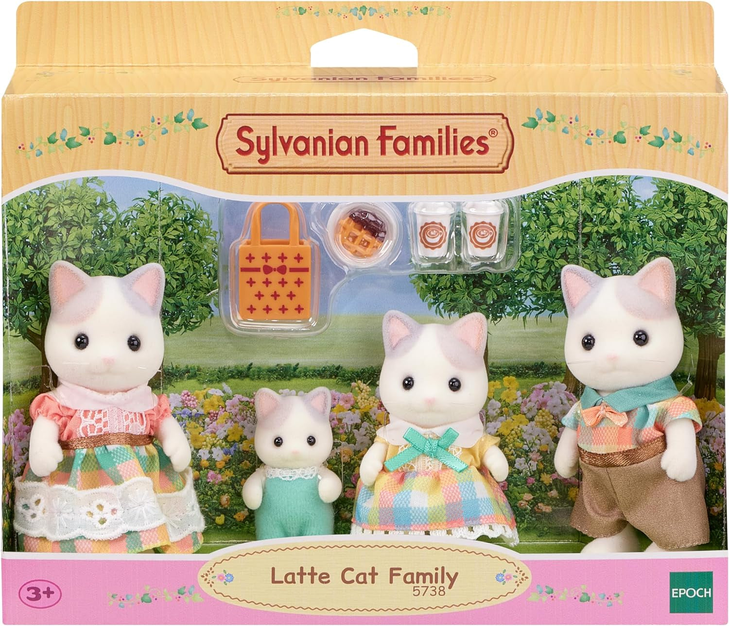 Sylvanian Families - 5738 Milk Cat Family - Poppenhuisfiguren