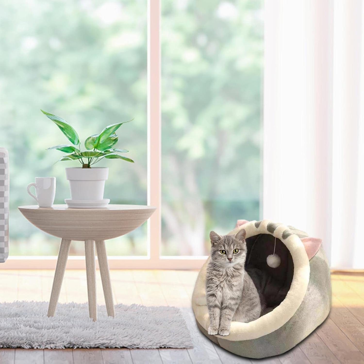 Katzenhaus Für Indoor Winterfest Wasserdicht Und Warm katzenhöhle Katzen Wasserdichtes Wetterfestes Faltbares Tierheim Warm Pet Nest, voor Kleine bis Mittlere Größe Katzen