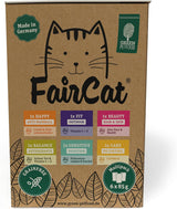 Groene Dierenvoeding FairCat Multipack (6 x 85 g) | Volwassene | Premium natvoer voor volwassen katten 6 verschiedenen leckere Sorten im Multipack | getreidefrei | Katzenfutter nass | 6 pakjes