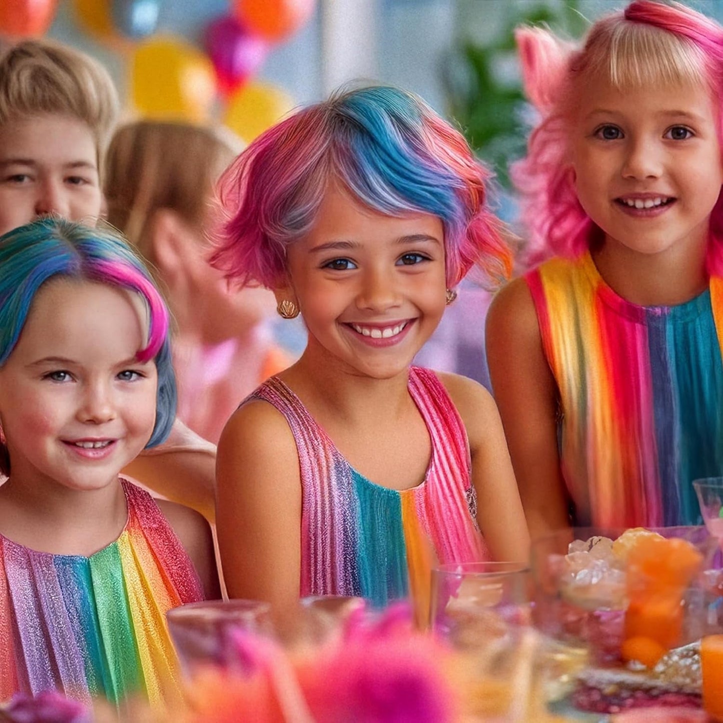 Levendige 12 kleuren haarkleurpotloden (karren) set - gemakkelijk in gebruik - wasbaar - tijdelijke haarverf - ook voor donkere haarkleuren - als cadeau Halloween Carnaval Verjaardag Kerstmis Haarverf Naty Shop
