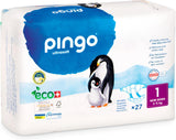 Biologische luiers maat 1 newborn (2-5 kg), 1 zakje met 27 luiers