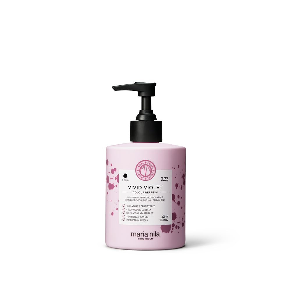 Maria Nila Color Refresh 300 ml - Een voedende kleurenbom met tijdelijke kleurpigmenten die de haarkleur snel opfrissen. 100% veganistisch. Geen sulfaten en geen parabenen. Haarverf Naty Shop Vivid Violet