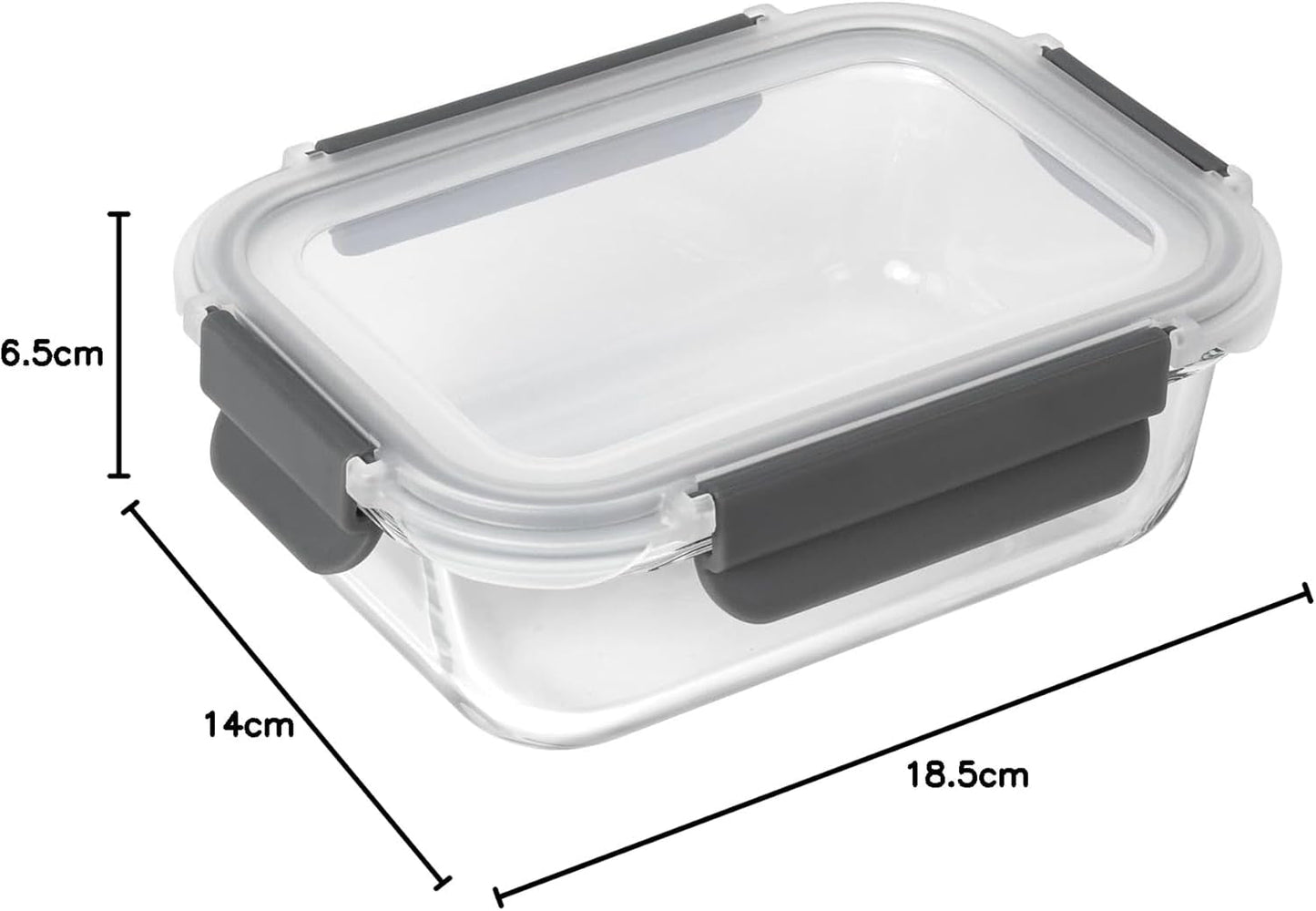 KUHN RIKON 24031 Glazen pot, glas, transparant Bewaardozen voor levensmiddelen Naty Shop