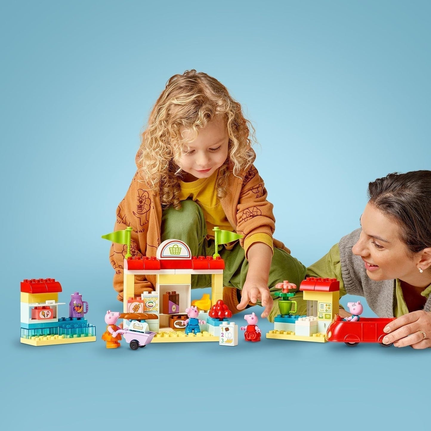LEGO DUPLO 10434 Peppa's supermarkt: creatief educatief speelgoed en speelset, cadeau voor jongens en meisjes vanaf 2 jaar, stimuleert de behendigheid Bouwsets Besuche den LEGO-Store