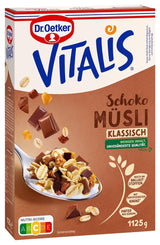 Dr. Oetker Vitalis Chocolade Muesli Classic: Ontbijtmuesli met melk- en pure chocolade, verpakking van 7 (7 x 600 g)
