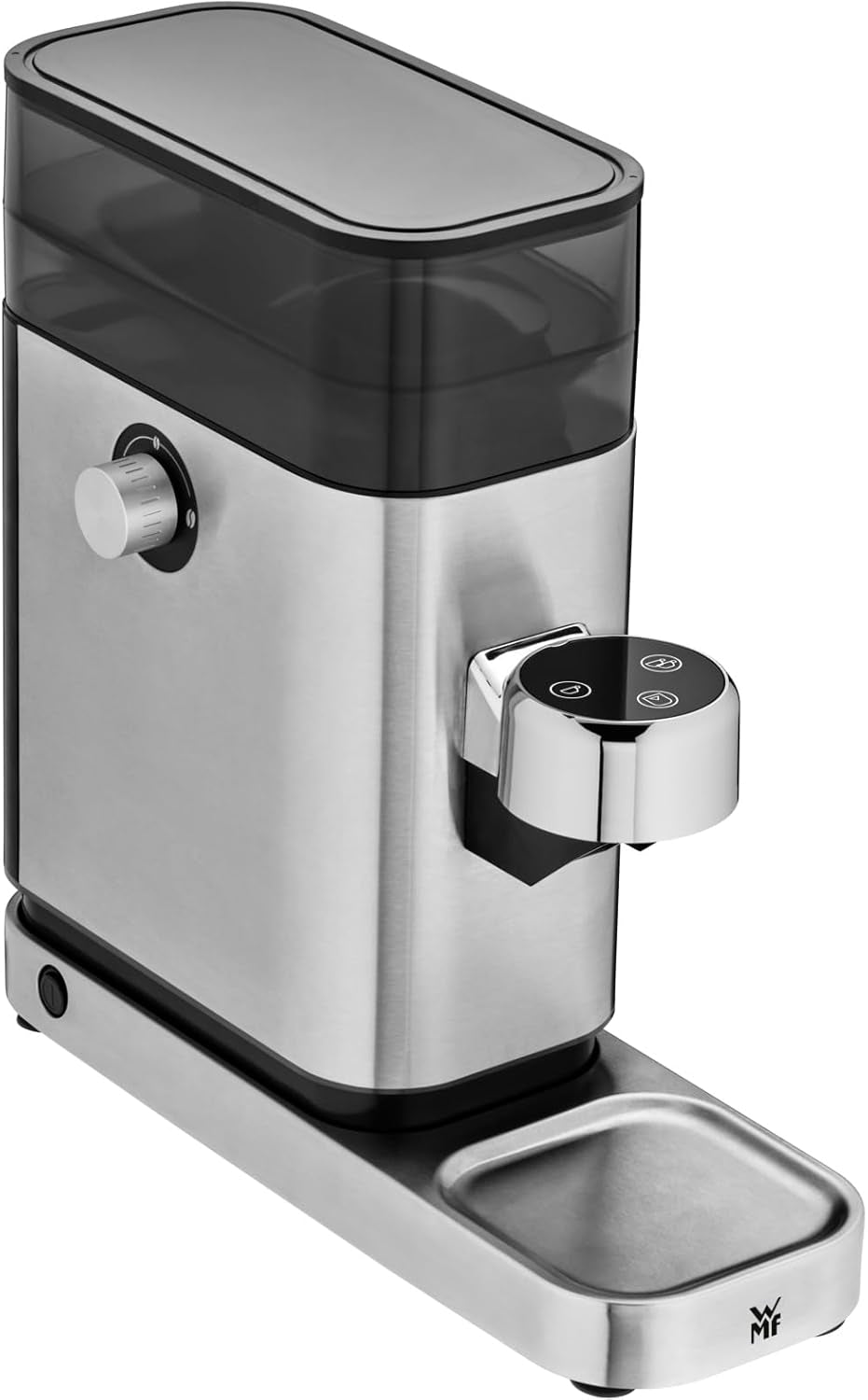 WMF Lumero espressomachine, portafilter, 1400 watt, portafilter, 3 inzetstukken, voor 1-2 espressokopjes, inclusief voor capsules, 15 bar, bekerhouder, melkopschuimer, mat roestvrij staal