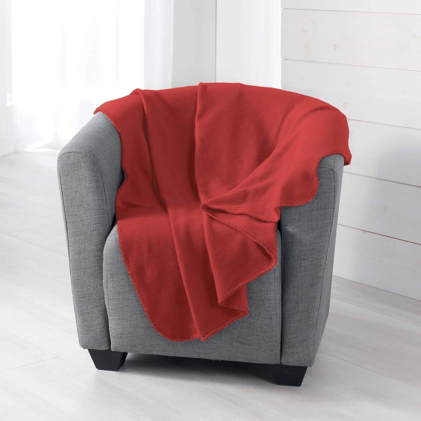 Douceur D'Intérieur, Milou fleecedeken antiek roze, 125 X 150 Cm Douceur d'Intérieur Bedden en Dekens Karmijnrood 125 X 150 Cm