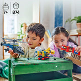 LEGO City Combiset met helikopter, leeuwenauto en onderzeeër en 3 minifiguren - bouwbare speelgoedvoertuigen voor jongens en meisjes vanaf 7 jaar - verjaardags- en feestdagencadeau 60462 Bouwsets Besuche in LEGO-Store