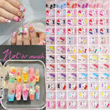3D kattennagelstickers, nagelglitter, pailletten, harsnagelstickers, nageledelstenen, diamanten voor nagelkunst, inclusief strass nagelwasstick (kleurrijke kat)