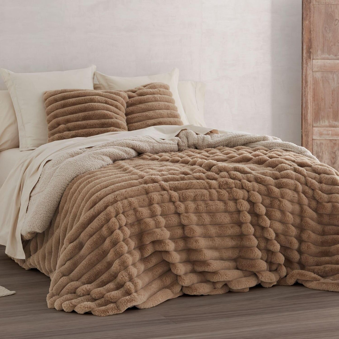 Crème kunst lamsvacht winterdekbed Ancho 135 cm Dekbedden en quilts Naty Shop Kameel Ancho 150 A 160 cm