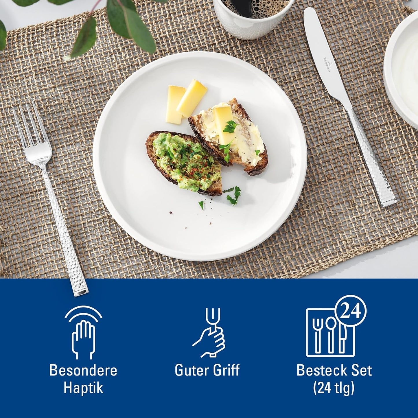 Villeroy & Boch Blacksmith bestekset voor maximaal 6 personen, 24-delig, roestvrij staal