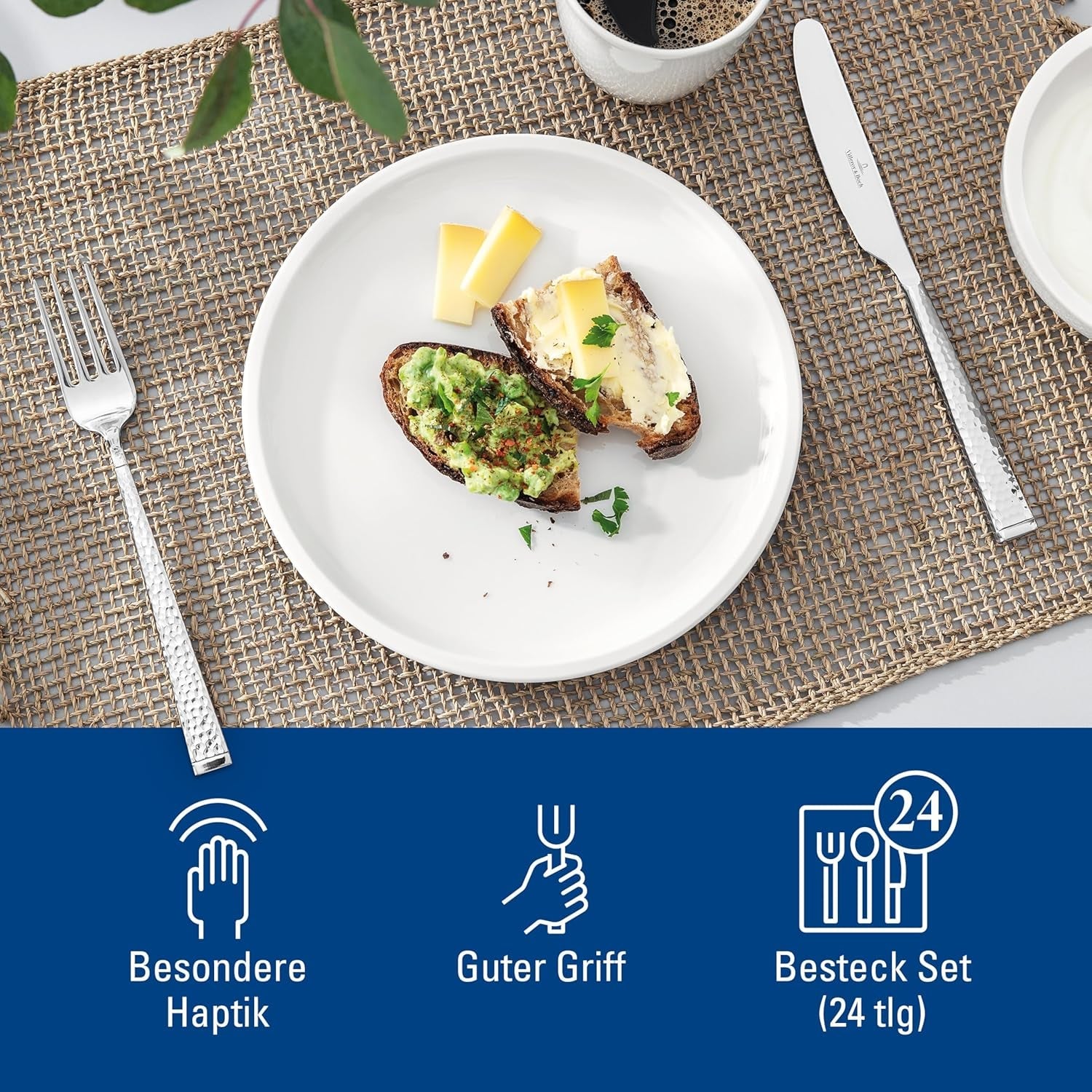 Villeroy & Boch Blacksmith bestekset voor maximaal 6 personen, 24-delig, roestvrij staal