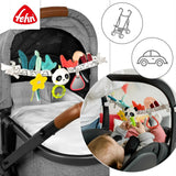 Fehn babymobielketting Panda Baby Mobile - babymobielketting met schattige figuren - flexibel hangend babyspeelgoed - kinderwagenspeelgoed voor baby's en peuters vanaf 0+ maanden Babyspeelgoed Naty Shop