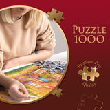 Trefl Premium plus Kwaliteit - Puzzel Tea Time: Huizen Stoney Lane - 1000 stukjes, Serie nostalgisch geschilderde afbeeldingen, Ideale combinatie van stukjes, Voor volwassenen en kinderen vanaf 12 jaar Puzzel Naty Shop