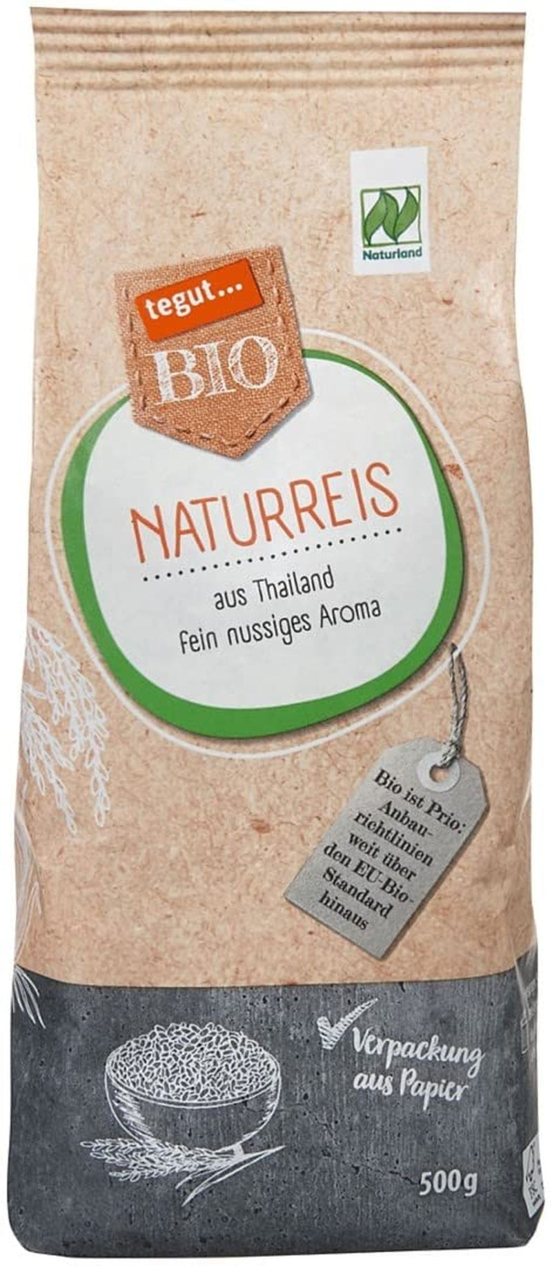 tegut... Biologische bruine rijst, 1 x 500 g