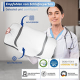 Orthopedisch kussen, ergonomisch nekkussen, hoofdkussen, origineel traagschuimkussen voor zijkanten, rug- en maagondersteuning, neksteunkussen voor mannen, vrouwen (67,3 x 38,2 x 13,8/3 cm) Cervicale orthopedische kussens Naty Shop