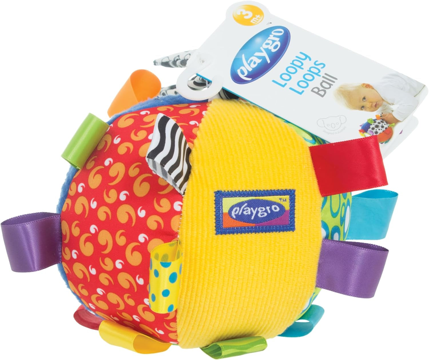 Playgro Loopy Loops knuffelbal - Babyknuffelbal - Babyspeelgoed - Babyspeelgoed - Speelgoed - Speelgoed - Kleurrijk Babyspeelgoed Naty Shop