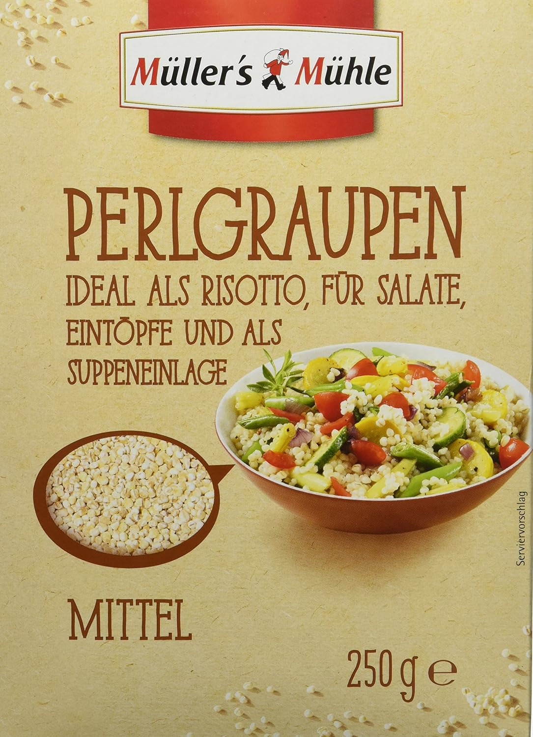Müller's Mühle parelgort, 250 g (verpakking van 5)