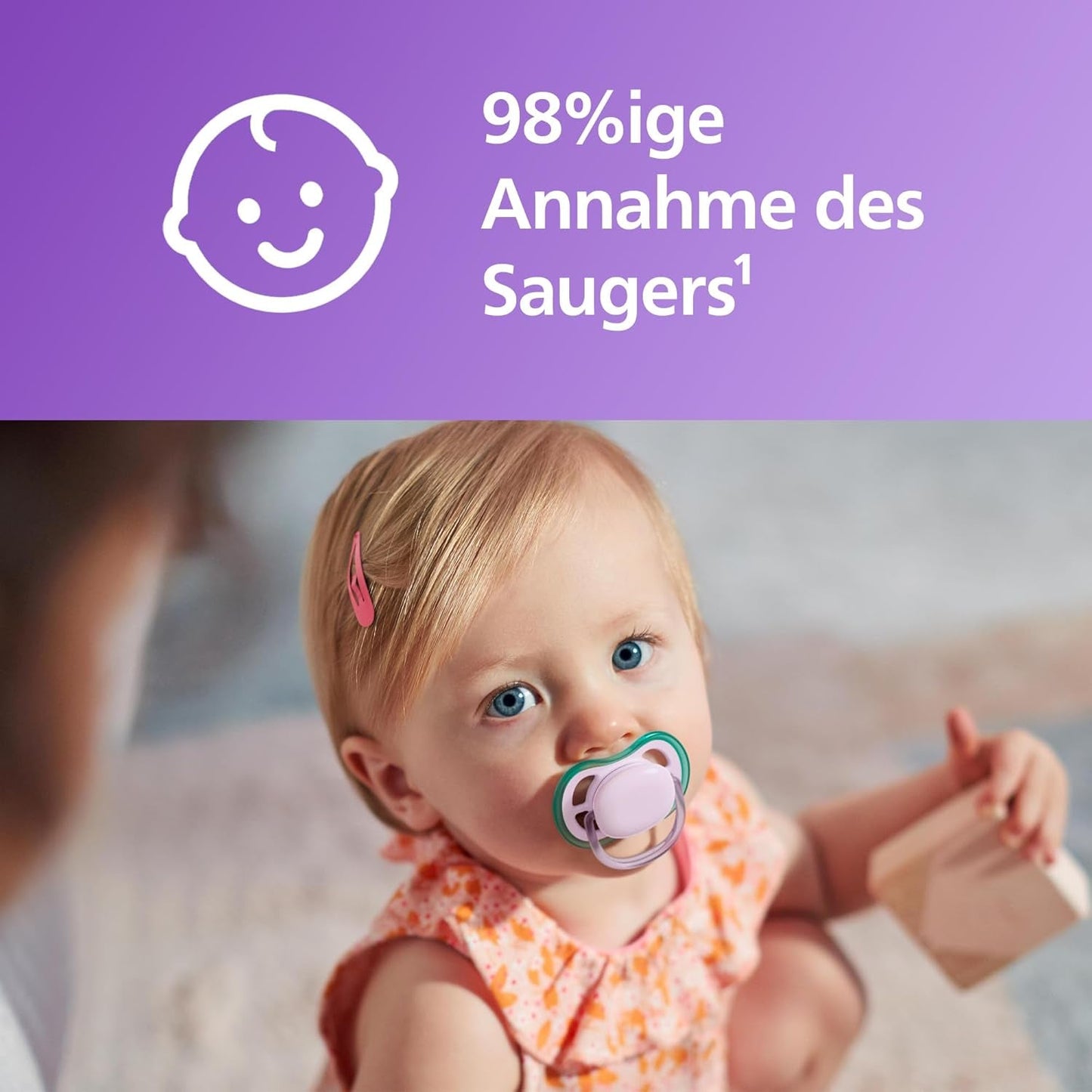 Philips AVENT ultra air Fopspenen - Lichte en ademende fopspenen voor baby's van 0-6 maanden, BPA-vrij, met draagtas als sterilisator, 2-pack, model SCF085/24