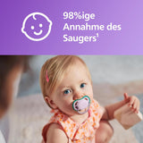Philips AVENT ultra air Fopspenen - Lichte en ademende fopspenen voor baby's van 0-6 maanden, BPA-vrij, met draagtas als sterilisator, 2-pack, model SCF085/24