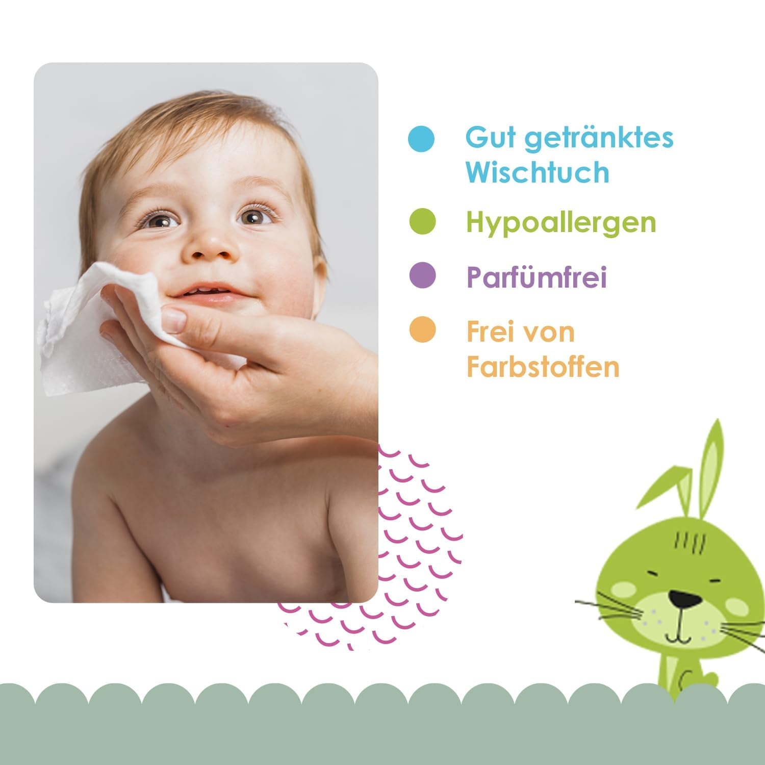 Cleanic Baby Eco Pure Water Vochtige Doekjes – (1 x 50 st.) Vochtige doekjes voor kinderen en zuigelingen – geurvrij, doorspoelbaar, gevoelige huid – 50 st.