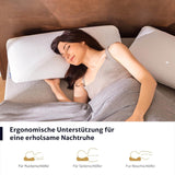 EGO HOME Kussen Memory Foam Zacht Ergonomisch Kussen Voor Rugslaper Zijslaper Neksteunkussen Met Ademende En Wasbare Hoes, Oeko-Tex Gecertificeerd, Nekkussen 75X35Cm Perne Standaard Naty Shop