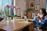 elho Vibes Fold Orchid Hoog 12,5cm - Orchideeënpotten voor binnen - Bloempotten voor binnen - 100% gerecycled plastic - Wit/Zijdewit