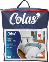 Katoenen percal dekbed 240 x 220 cm Hoge kwaliteit 100% percal katoen Zacht en comfortabel Duurzame fijne afwerking Gemaakt in Frankrijk Wit Naty Shop Quilts en Quilts Wit 2 personen (standaard)
