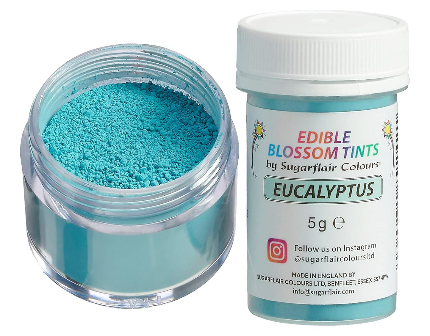 Sugarflair Blossom Tint Dust Eucalyptus Kleurstofpoeder - Kleurstofpoeder voor taartdecoratie, suikerpasta, fondant, glazuur, chocolade, botercrème, macarons en meer - 5G