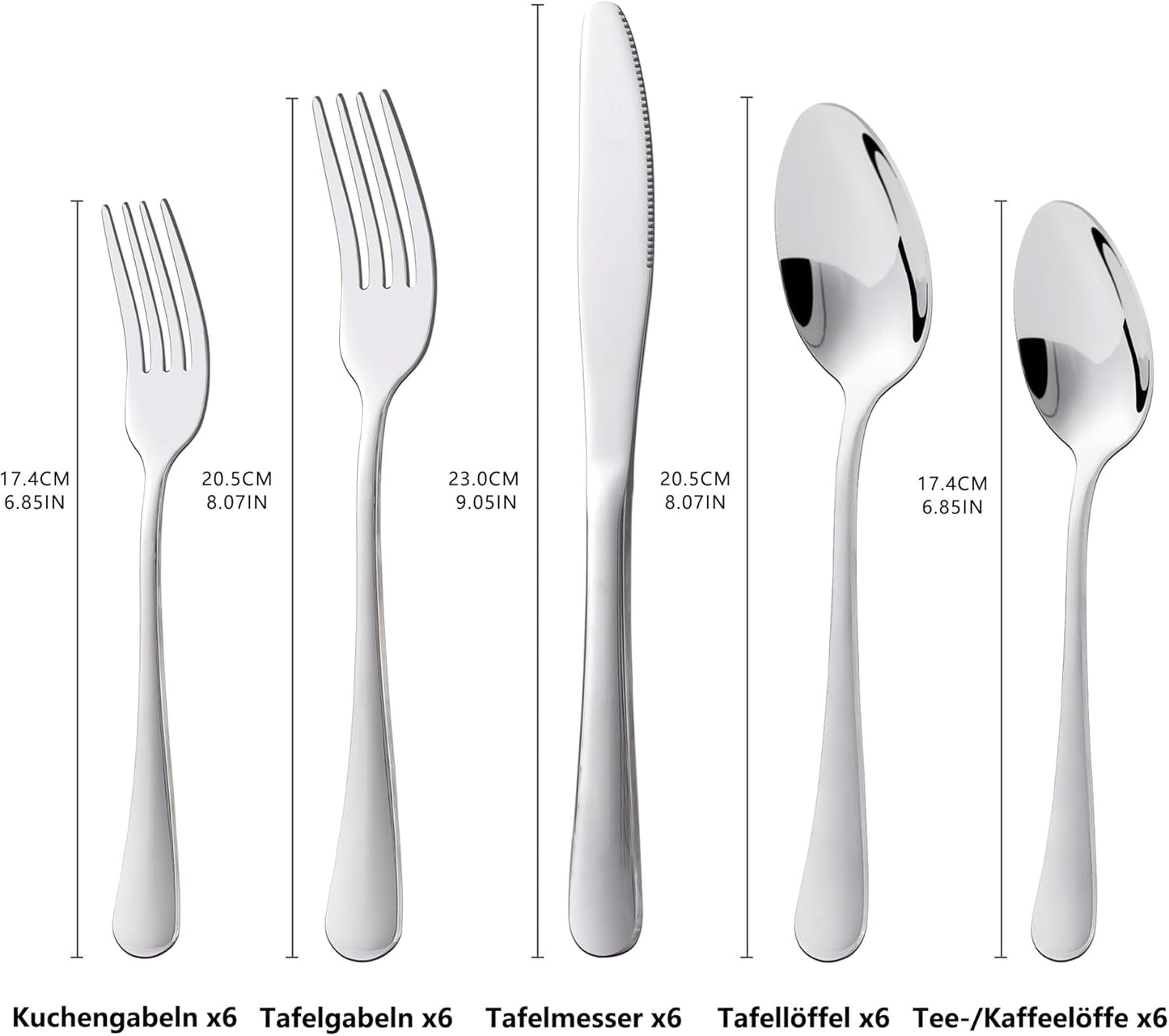 Kitchenboss bestekset voor 6 personen: Bestekset 20 of 30 delig Kitchen Naty Shop