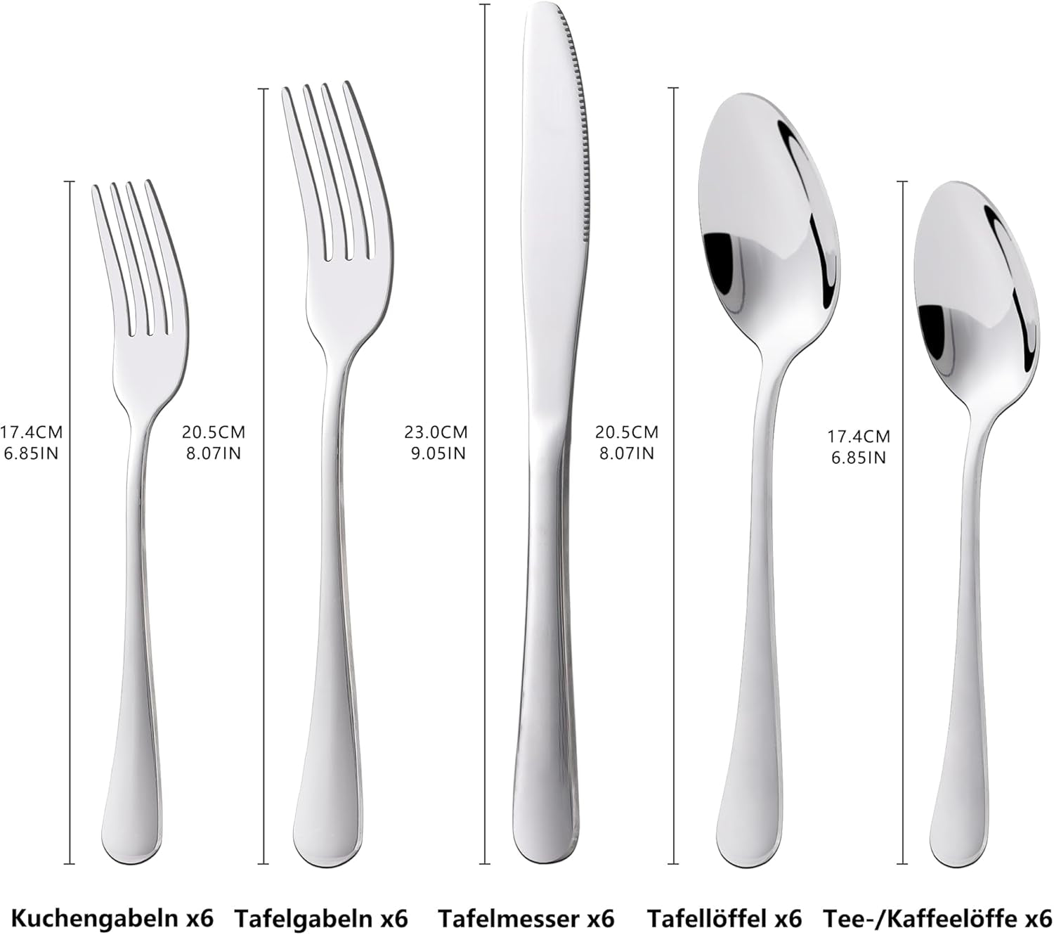 Kitchenboss bestekset voor 6 personen: Bestekset 20 of 30 delig Kitchen Naty Shop
