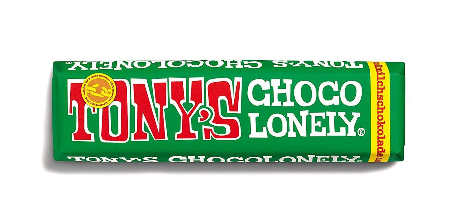 Tony's Chocolonely, melkchocolade met karamel en zeezout 47g