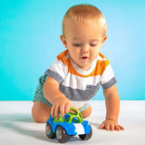 Bright Starts Oball Rammelaar Speelgoedauto Motorspeelgoed voor baby's en peuters vanaf 3 maanden 1 stuk Willekeurige kleur Blauw of rood Babyspeelgoed Naty Shop