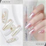 2 Schachteln Weiße Perle Chrom Nagelpuder - Transparant Aurora Ice Shimmer Chrome Pigment Pulver Für Nägel, Glazed Donut Glitzerpuder Nails Spiegeleffekt-Glitter Nagelkunst-Pulver Für Diy-Salon