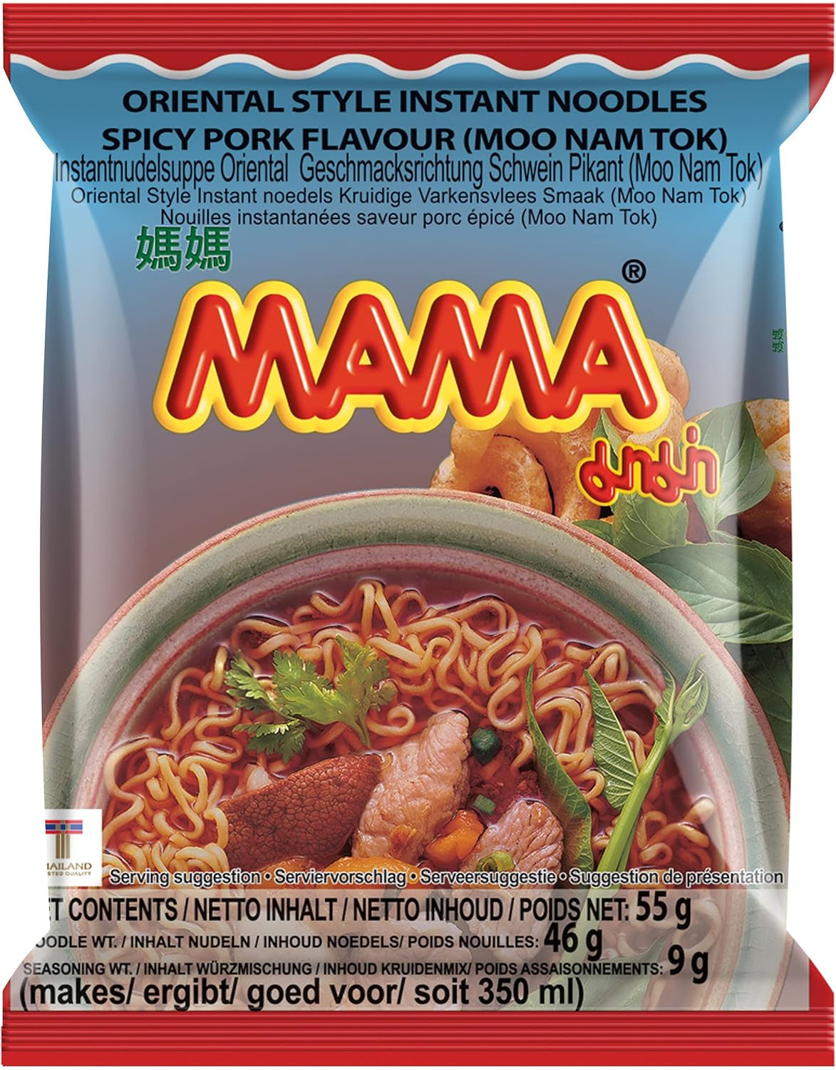 MAMA Instant Noedels Met Kipsmaak - Instant Noedelsoep In Oosterse Stijl - Authentieke Thaise Keuken - 24 x 55g